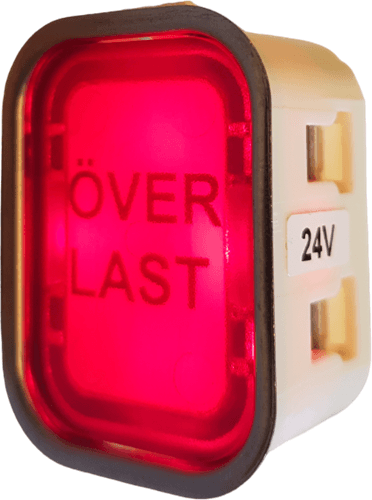 Indikator, HM-2535-S, ''OVERLOAD'', röd