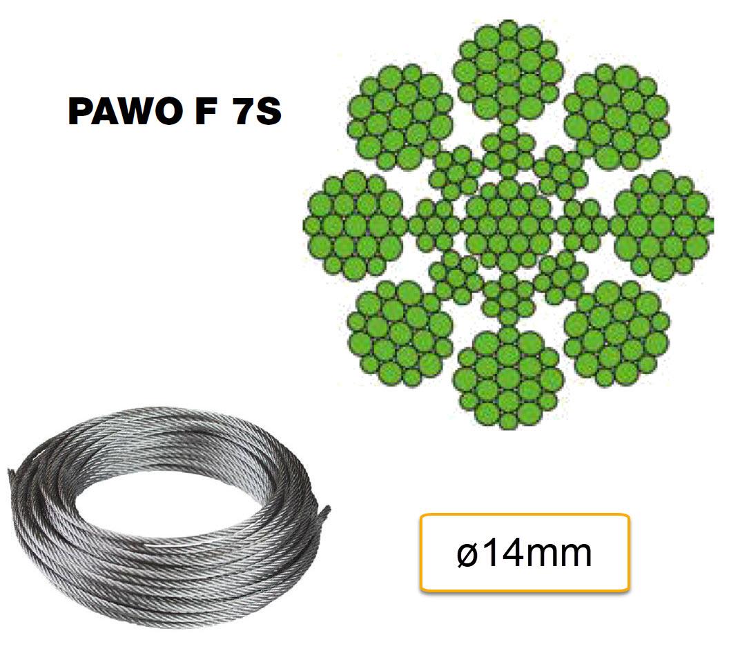 Lina, G Wolf PAWO F7S, ø14mm, 8x19W-IWRC 1570 N/mm²