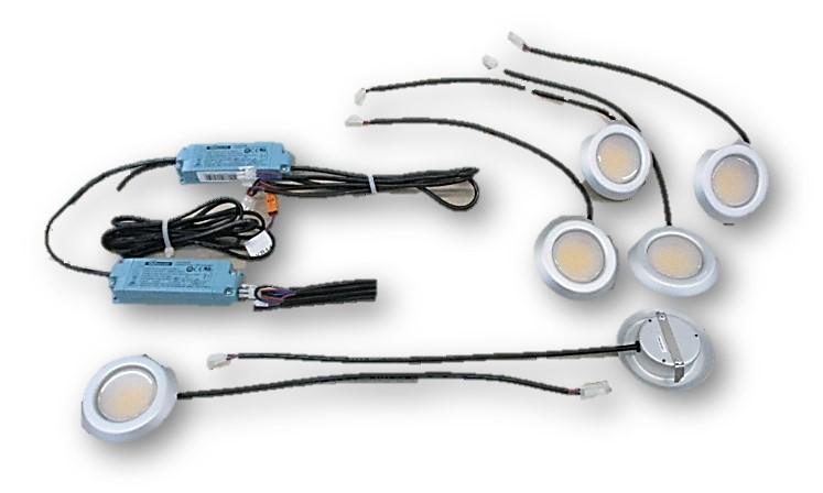 LED-Spotlights, Kone, Komplett med drivdon, 6-pack