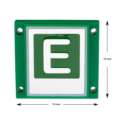 Knapp, NSK60, grön, ''E''