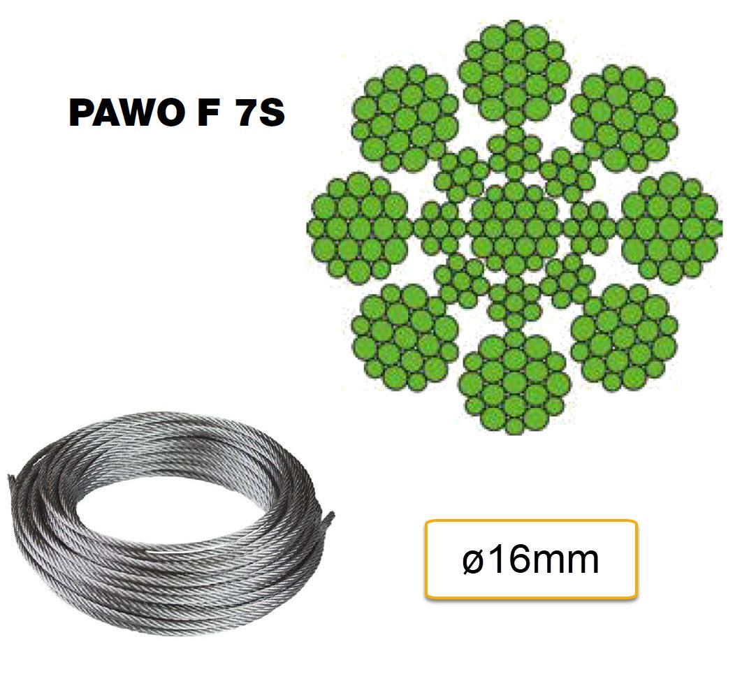 Lina, G Wolf PAWO F7S, ø16mm, 8x19W-IWRC 1570 N/mm²