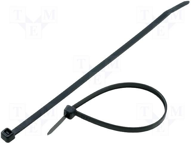 Buntband, 150x3.5mm, svarta, 100-pack