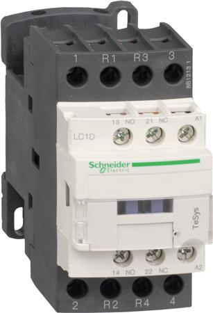 Kontaktor, Schneider, LC1D098P7, 230VAC, 9A, 4kW, 2NO/2NC+1NO/1NC