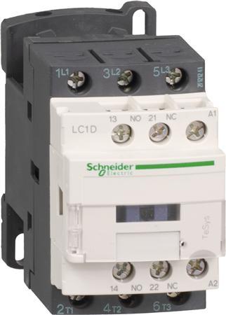 Kontaktor, Schneider, LC1D18ND, 60VDC,18A, 7.5kW, 3NO+1NO/1NC