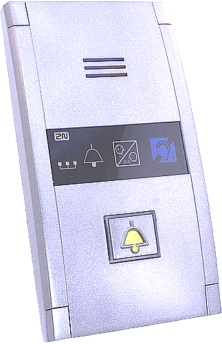 Nödtelefon, 2N Lift1, utanpåliggande med pictogram och larmknapp