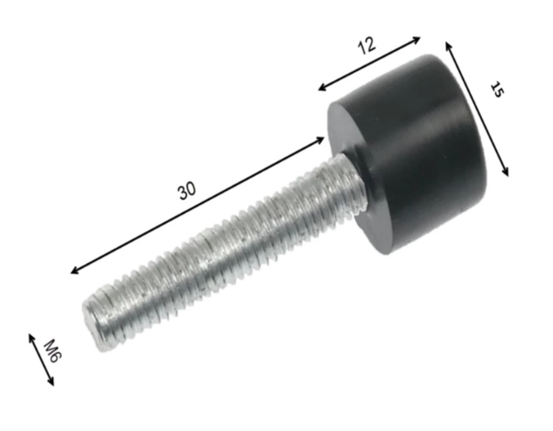 Gummistopp, Fermator, schaktdörrlås 50/11, M6x30mm, D=15mm