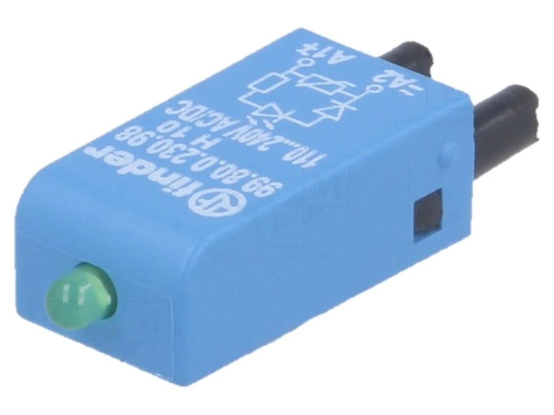 Varistor med LED, Finder, 230VAC, Skyddsmodul Printrelä