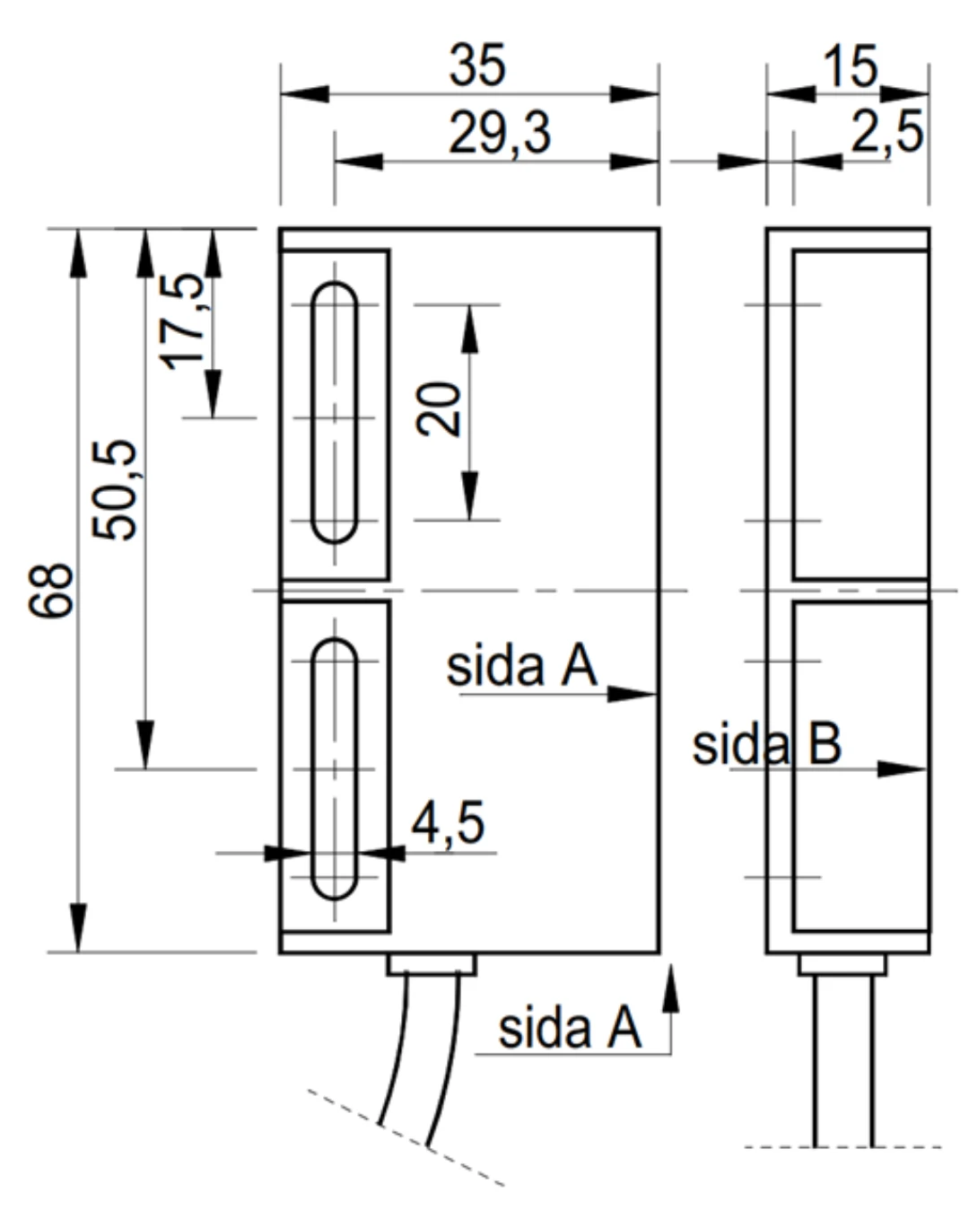 Magnetbrytare, Thyssen Stahl 8055/38, bistabil, 220V AC/DC, max 1A