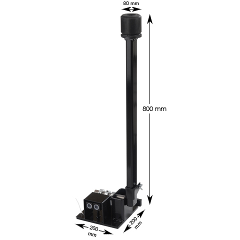 Safety buffer, foldable, for low top, 800mm | Hissmekano
