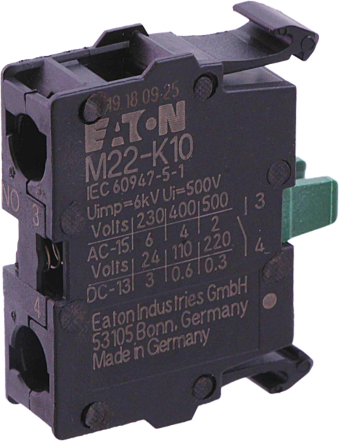 Kontaktblock, Eaton/Moeller, 1NO, skruvterminal