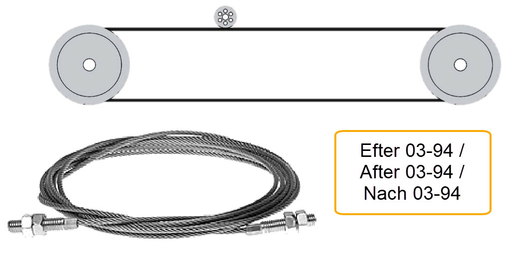 Synchronization rope, KONE ADX2/900, after March 1994, l=3840mm ...