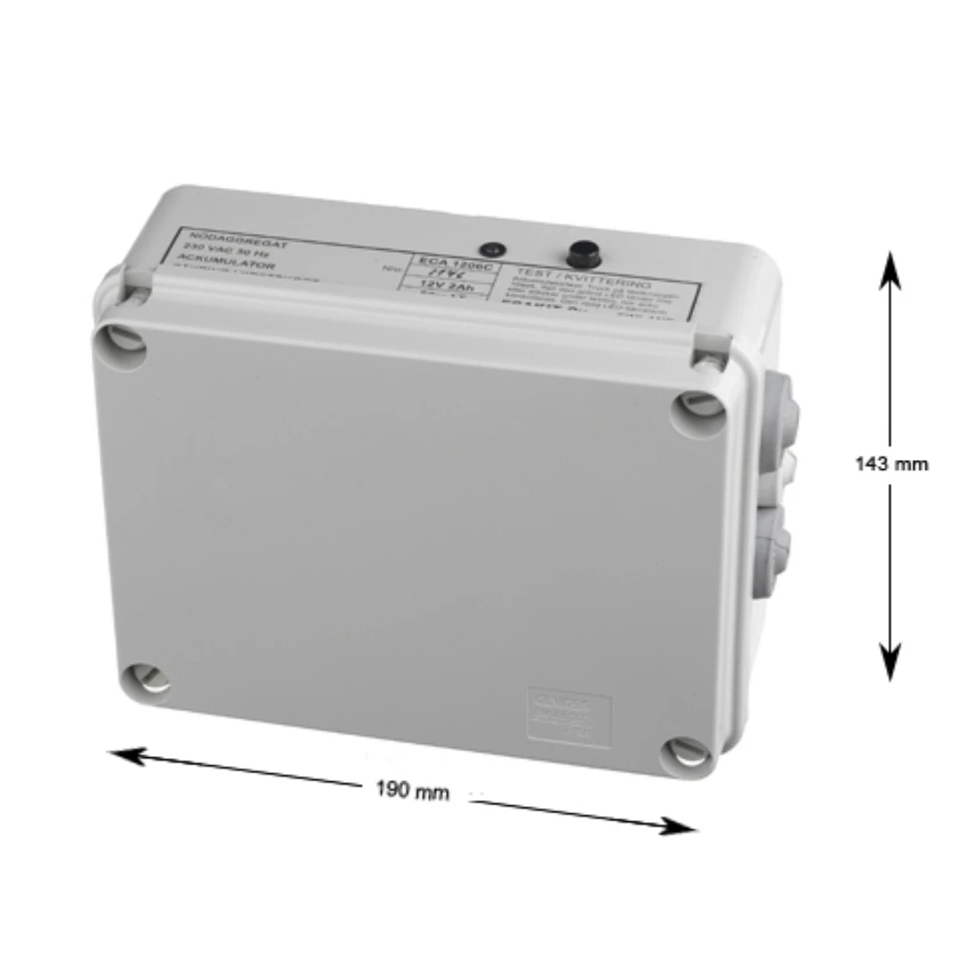 Nödaggregat, ECA1206C, 12V, NO-larm, nödljus