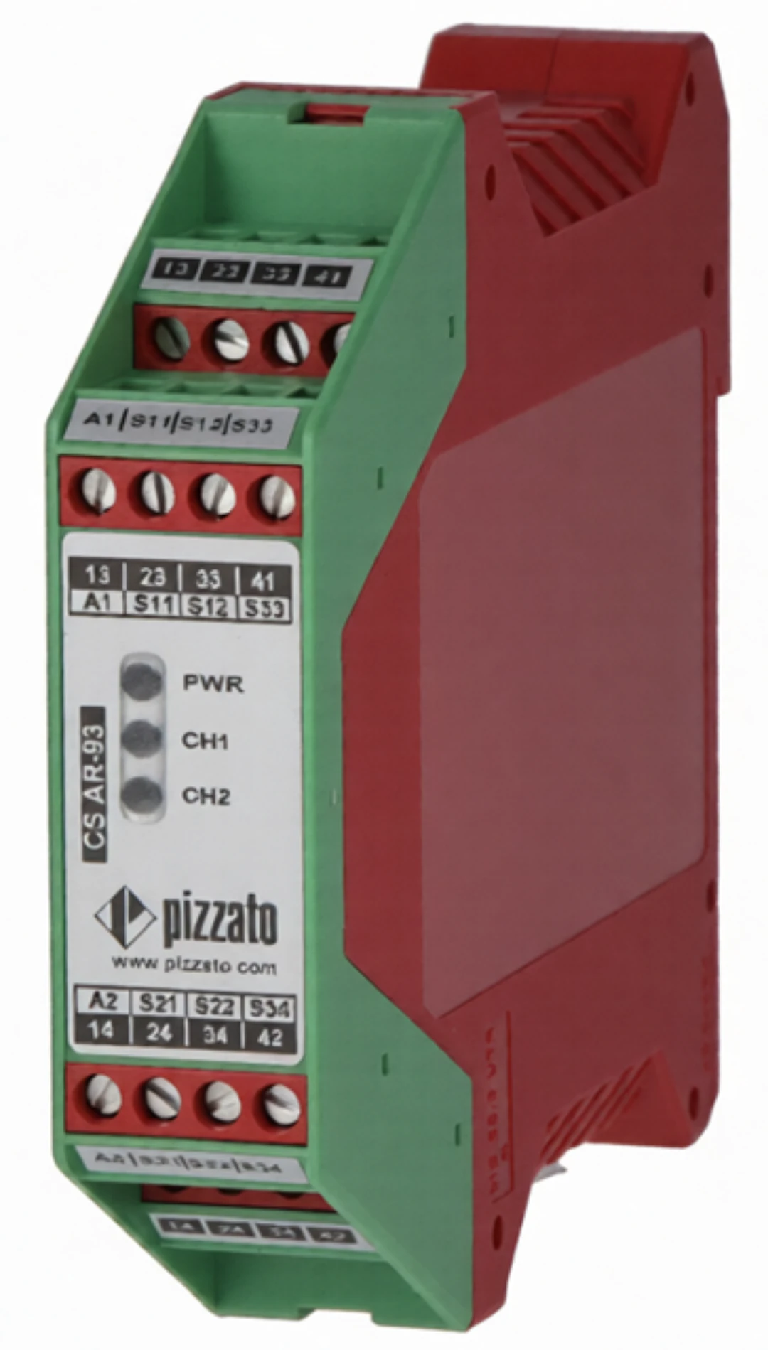 Säkerhetsrelä, Pizzato/IGV, CS AR-93V024, 4 kanaler, 24VDC