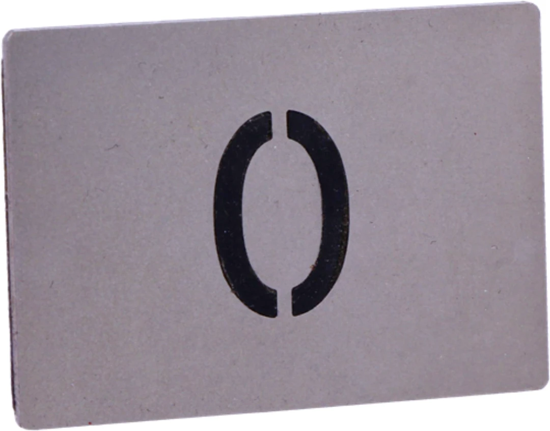 Knapptrycke, Schneider-LiSA, DR01, 32x44mm, svart inlägg, ''0''
