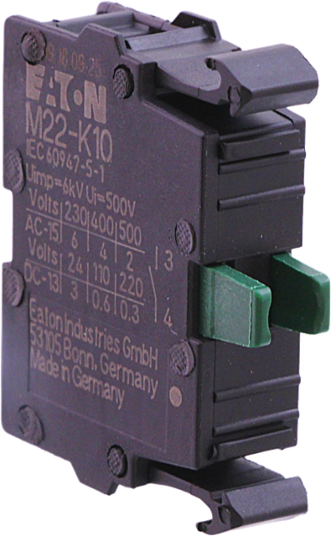 Kontaktblock, Eaton/Moeller, 1NO, skruvterminal